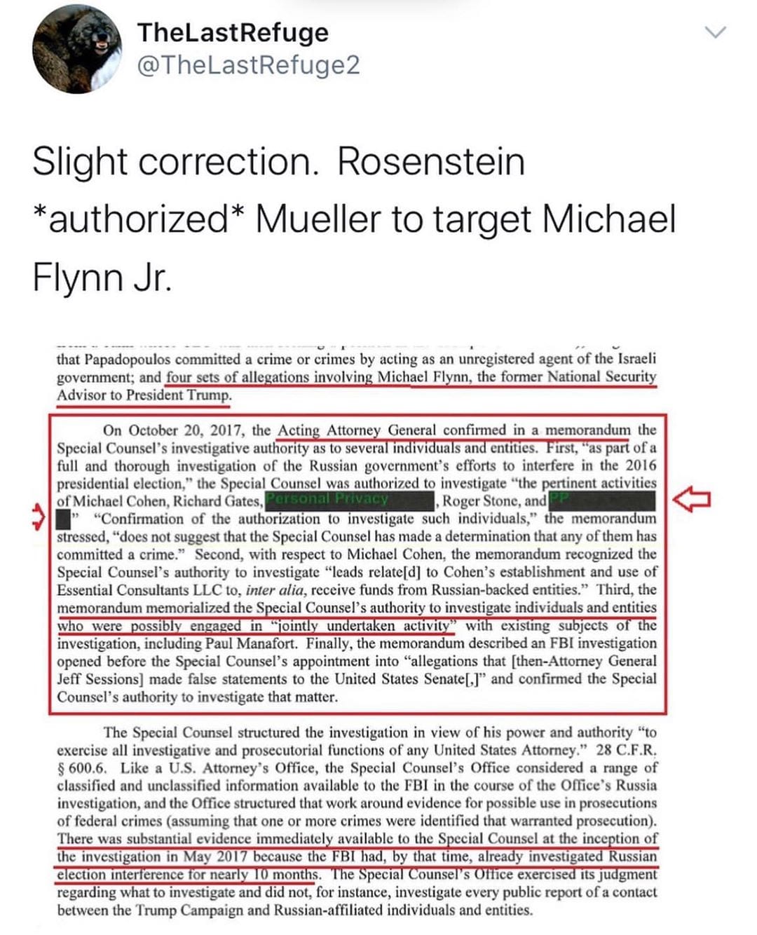 You are currently viewing Rosenstein *authorized* Mueller to target Michael Flynn Jr.