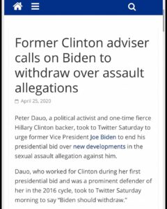 Read more about the article Former Clinton adviser calls on Biden to withdraw over assault allegations