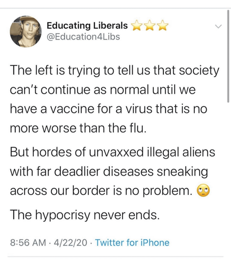 Read more about the article The left is trying to tell us that society can’t continue as normal until we have a vaccine for a virus that is no more worse than the flu.