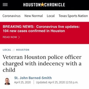 Read more about the article Veteran Houston police officer charged with indecency with a child