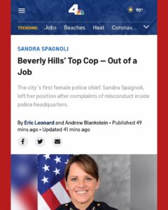 Read more about the article Beverly Hills' Top Cop Out of a Job Amid Complaints of Misconduct "racial slurs"