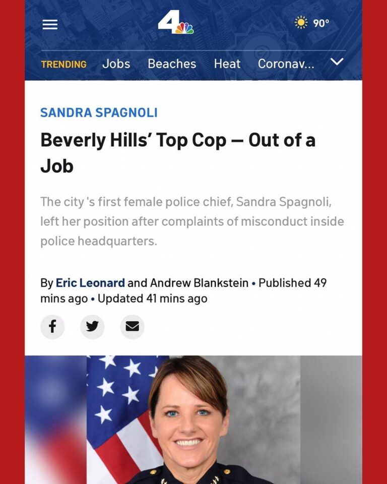 Read more about the article Beverly Hills’ Top Cop Out of a Job Amid Complaints of Misconduct “racial slurs”