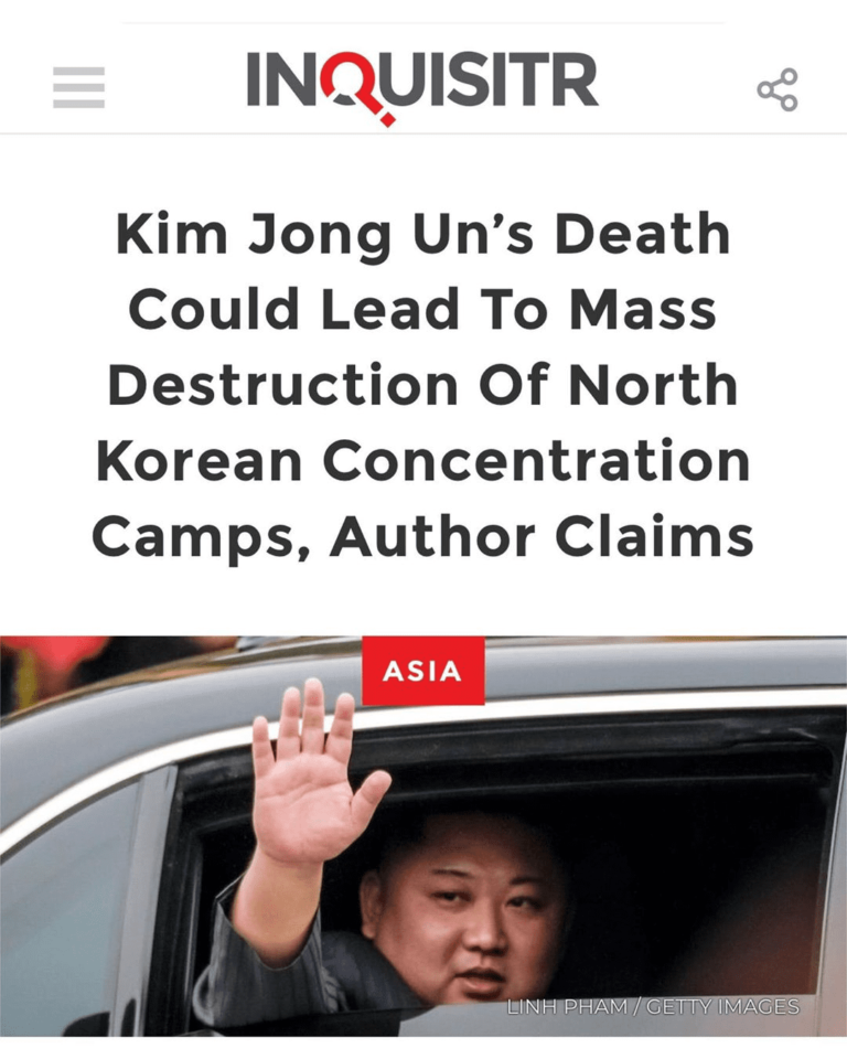 Read more about the article Kim Jong Un’s Death Could Lead To Mass Destruction Of North Korean Concentration Camps, Author Claims