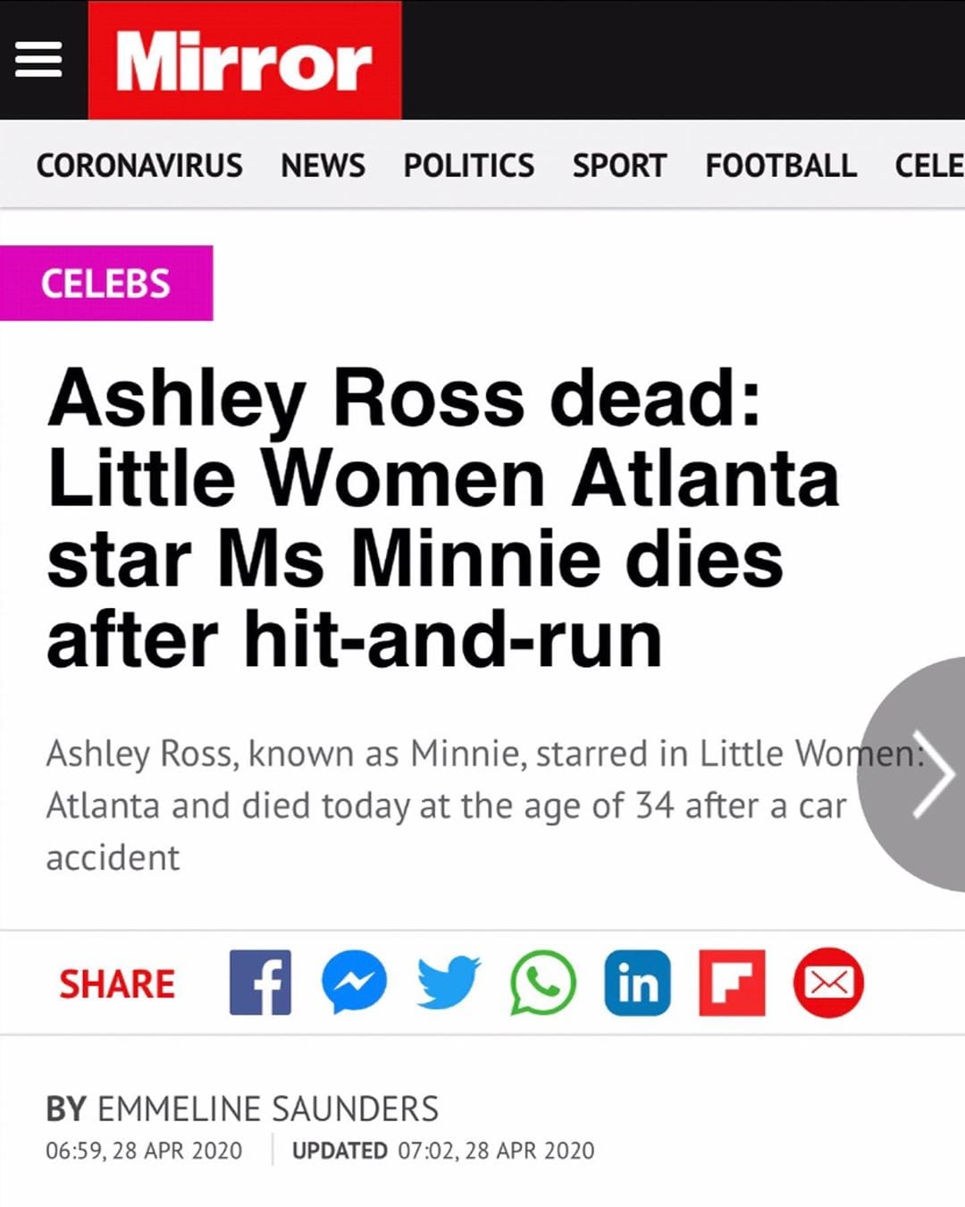 You are currently viewing Ashley Ross Dead: Little Women Atlanta Star Ms Minnie Dies After Hit-and-Run