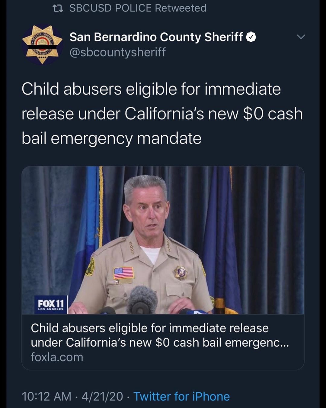 You are currently viewing Child abusers eligible for immediate release under California’s new $O cash bail emergency mandate