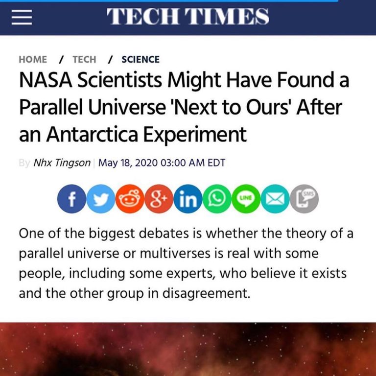 Read more about the article NASA Scientists Might Have Found a Parallel Universe ‘Next to Ours’ After an Antarctica Experiment –
–
One of the bigges…