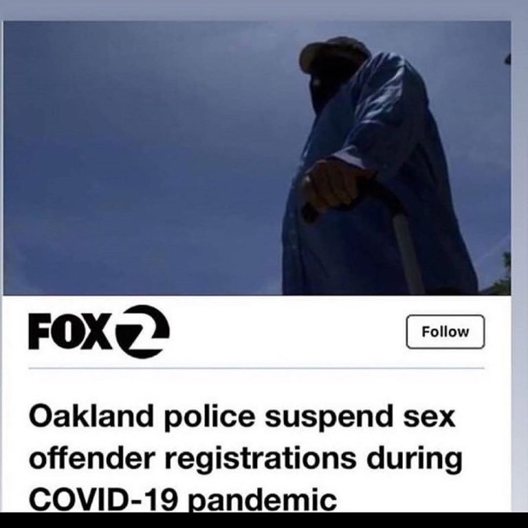 Read more about the article Oakland Police Suspend Sex Offender Registrations During COVID-19 Pandemic