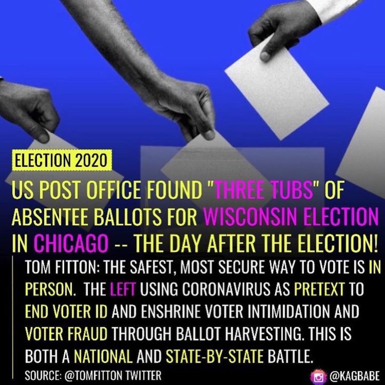 Read more about the article Accountability under the law for all!
.
• US POST OFFICE FOUND “IHREE TUBS” OF ABSENTEE BALLOTS FOR WISCONSIN ELECTION I…