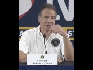 Read more about the article Gov. Andrew Cuomo laughing about Coronavirus deaths.