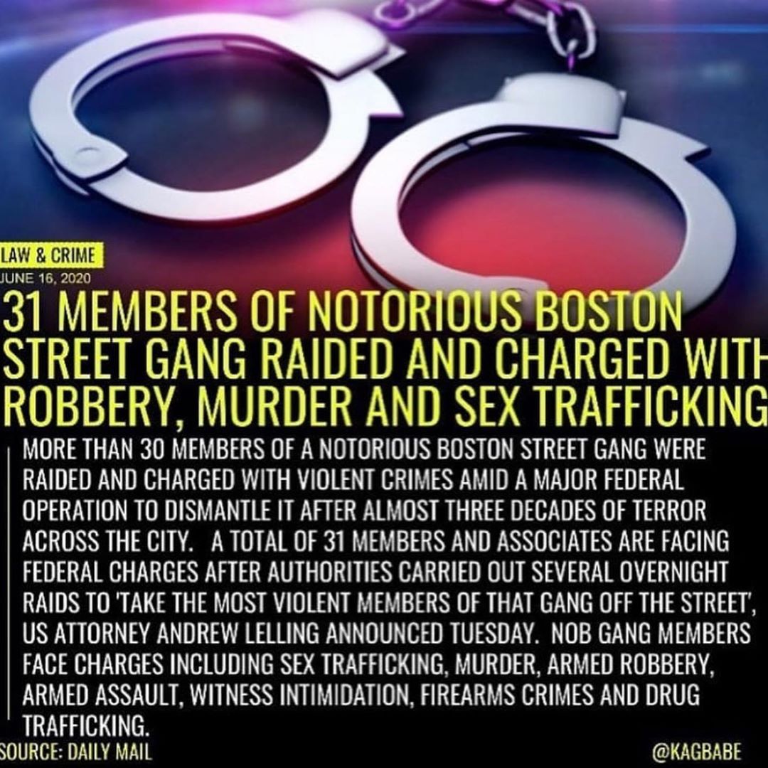 31 MEMBERS OF NOTORIOUS BOSTON STREET GANG RAIDED AND CHARGED WITH ...