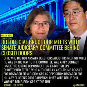 Read more about the article Justice Department official Bruce Ohr is on Capitol Hill Tuesday, answering ques…