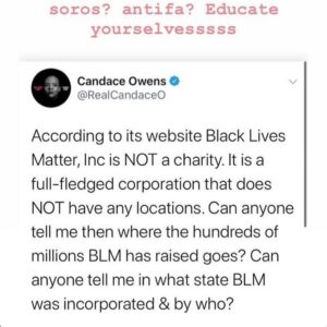Read more about the article According to its website Black Lives Matter, Inc is NOT a charity. It is a full-…