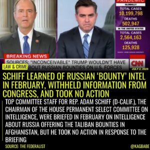 Read more about the article The intelligence was briefed to Schiff’s staff during a congressional delegation…