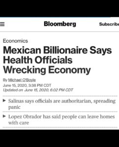 Read more about the article Mexican Billionaire Says Health Officials Wrecking Economy…