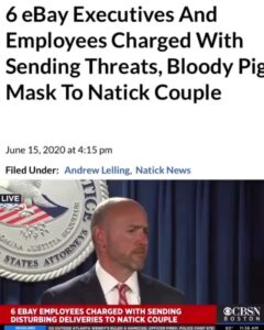Read more about the article 6 eBay Executives And Employees Charged With Sending Threats, Bloody Pig Mask To…