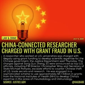 Read more about the article A rheumatology professor and researcher with strong ties to China has been order…