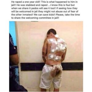 Read more about the article He raped a one year old! This is what happened to him in jail!! He was stabbed a…