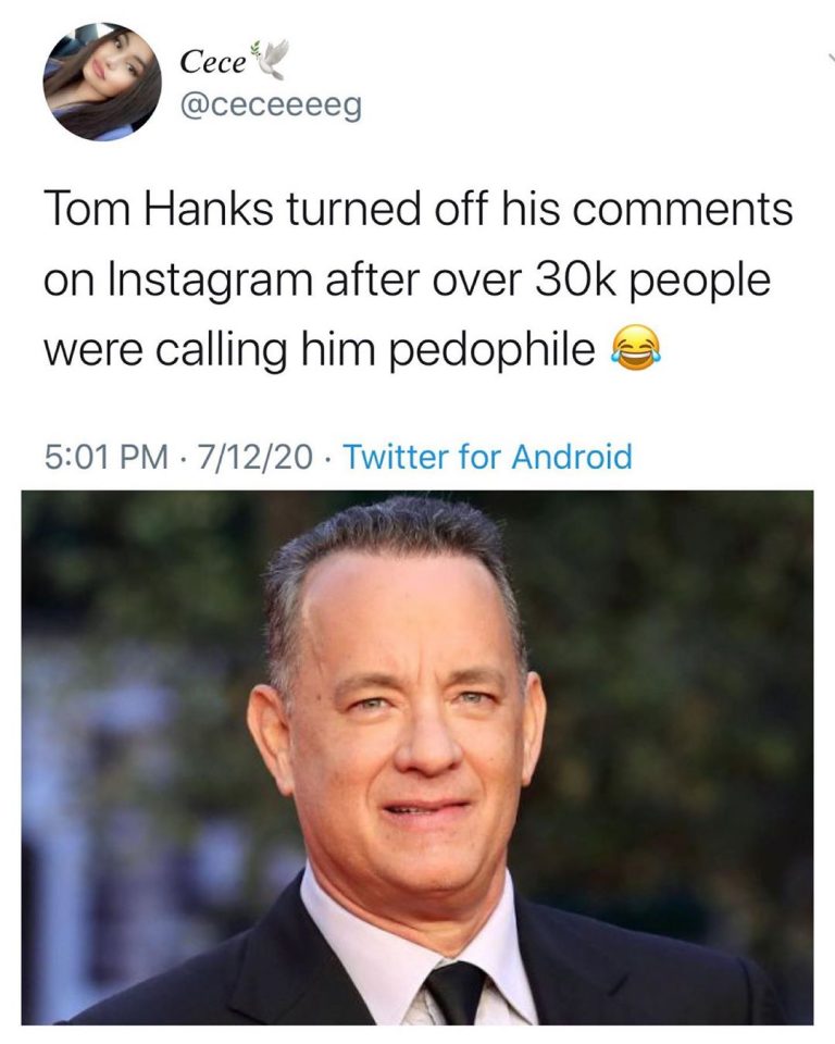 Read more about the article Tom Hanks Turns Off His Comments After Being Ousted By People Calling Him A Pedophile