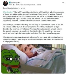 Read more about the article Channel Smug Pepe
#WWG1WGA…