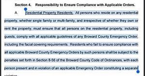 Read more about the article Broward County, Florida orders that you must wear a mask IN YOUR HOME….