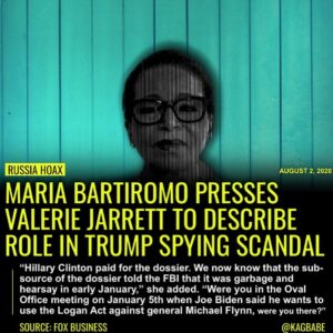 Read more about the article Fox Businessâ€™Â Maria Bartiromo on Tuesday pressed Valerie Jarrett, former adviser…