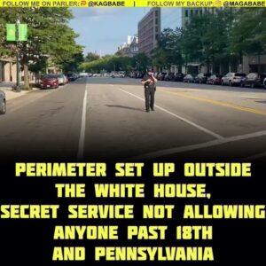 Read more about the article Perimeter set up outside the White House, Secret Service not allowing anyone pas…