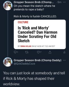 Read more about the article RICK & MORTY IS FUGGIN CANCELLED

Via …