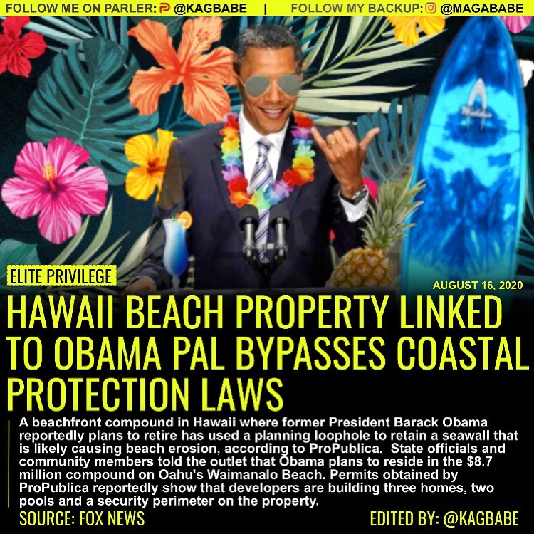 Read more about the article A beachfront compound in Hawaii where former President Barack Obama reportedly p…