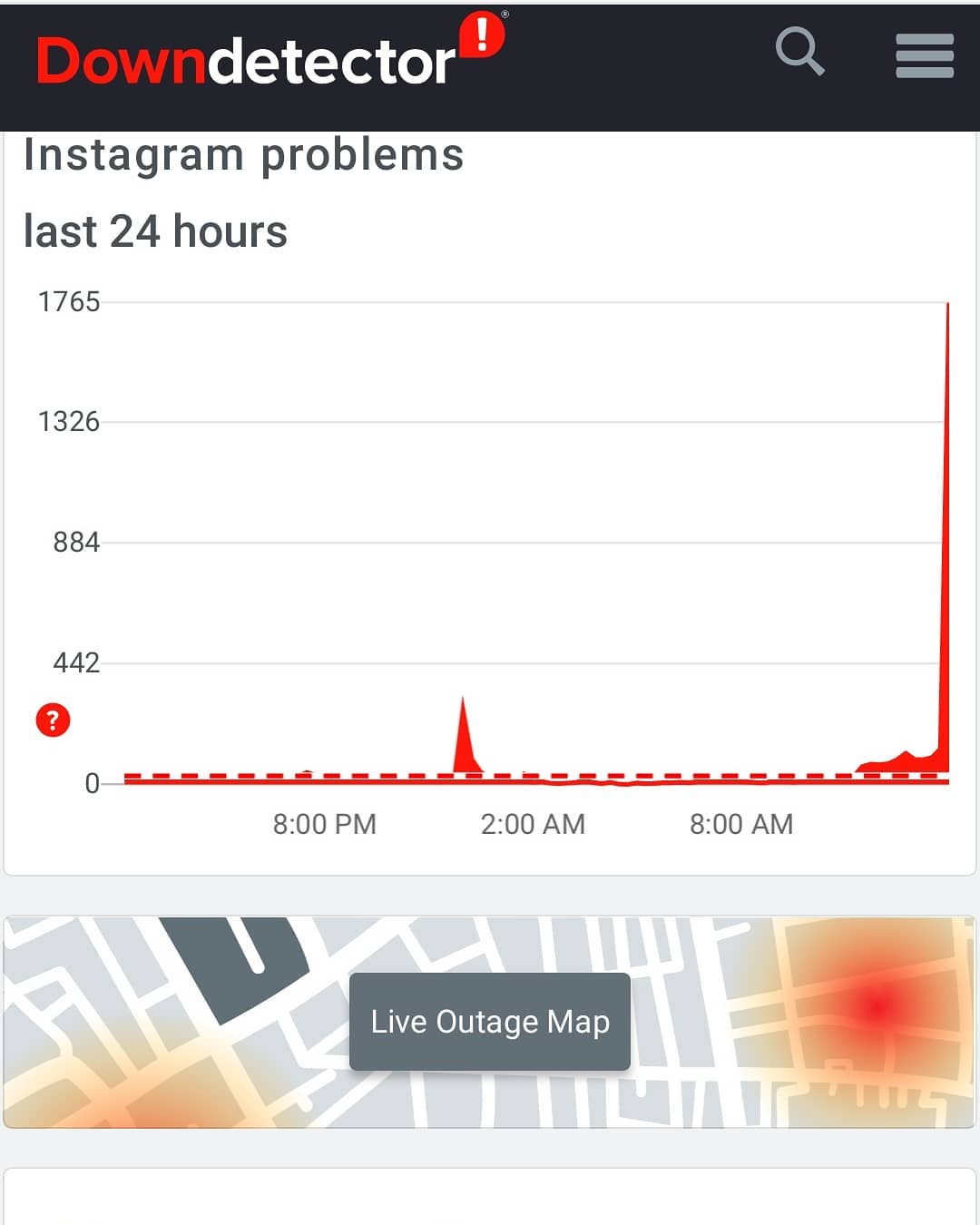 instagram issues today