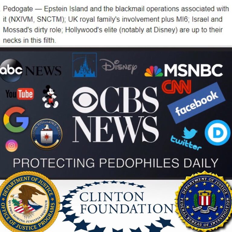 Read more about the article There are at least six major scandals about to break in Washington DC: x Pedogate