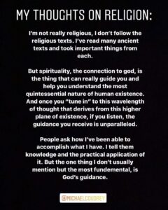 Read more about the article MY THOUGHTS ON RELIGION:

I’m not really religious, I don’t follow the religious