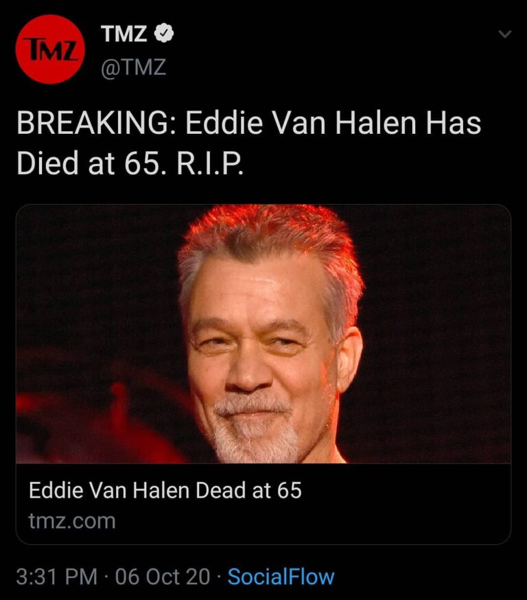 Read more about the article Eddie Van Halen — the legendary guitarist and co-founder of Van Halen — has di