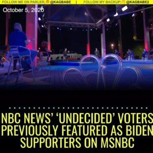 Read more about the article NBC News featured a pair of “undecided” voters during a network town hall earlie