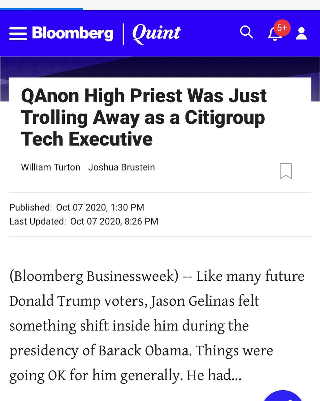 You are currently viewing This is an actual headline. The rest of the article is about as BS as the headli