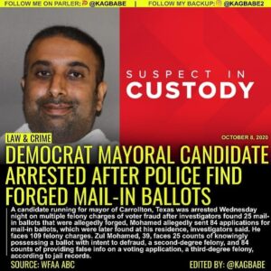 Read more about the article Repost  
Mohamed allegedly sent 84 applications for mail-in ballots, which were