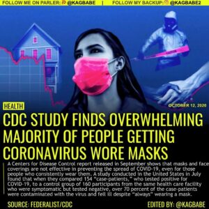 Read more about the article A Centers for Disease Control report released in September shows that masks and