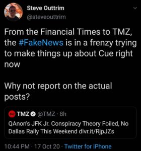 Read more about the article From the Financial Times to TMZ, the #FakeNews is in a frenzy trying to make things up about Cue right now.