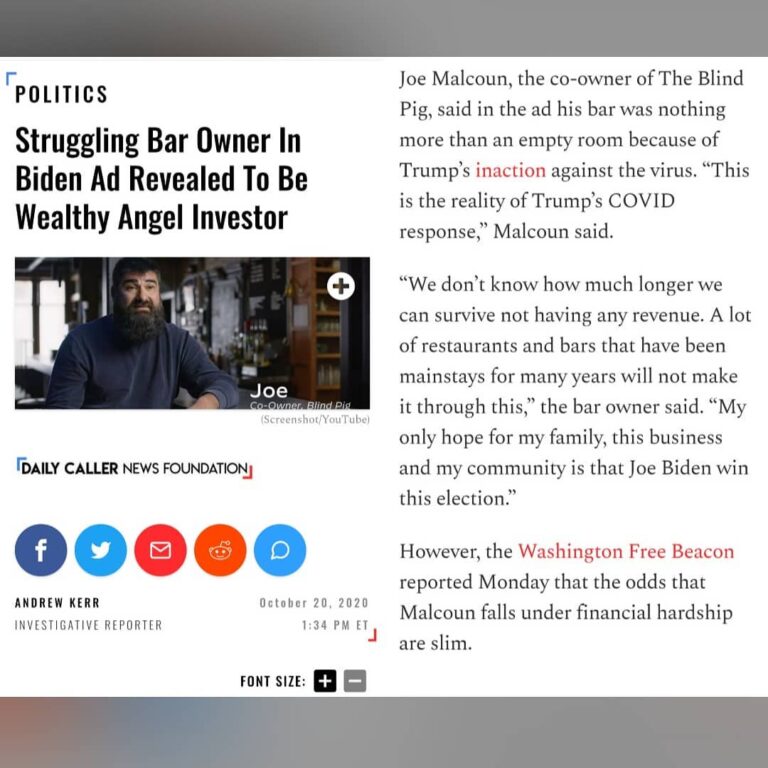 Read more about the article A Michigan bar owner featured in a Joe Biden campaign ad saying his business may