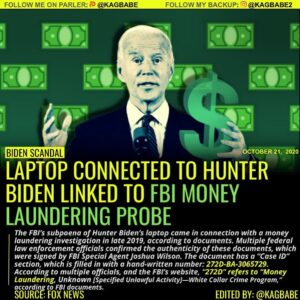 Read more about the article The FBI’s subpoena of a laptop and hard drive purportedly belonging to Hunter Bi