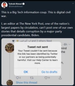 Read more about the article You can’t post a link to an article on Twitter that details corruption by a majo