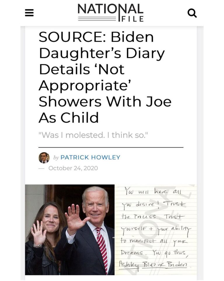 Read more about the article Post 1 of 2:  Diary entries of Joe & Jill Biden’s daughter Ashley.  See post 2 f