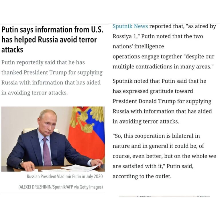 Read more about the article Russian President Vladimir Putin has credited U.S.-supplied intelligence with he