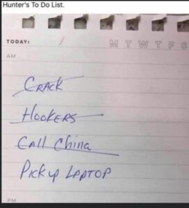 Read more about the article What else is on Hunter’s lost to do list?
==================
was suspended at