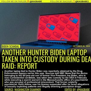 Read more about the article ANOTHER HUNTER BIDEN LAPTOP TAKEN INTO CUSTODY DURING DEA RAID: REPORT