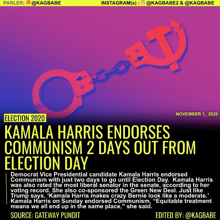 Read more about the article THE MASK IS OFF. Democrat Vice Presidential candidate Kamala Harris endorsed Com