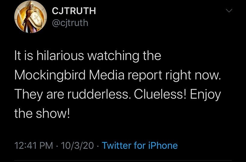 You are currently viewing It’s Hillarious To Watch The Mocking Bird Media Report Right Now