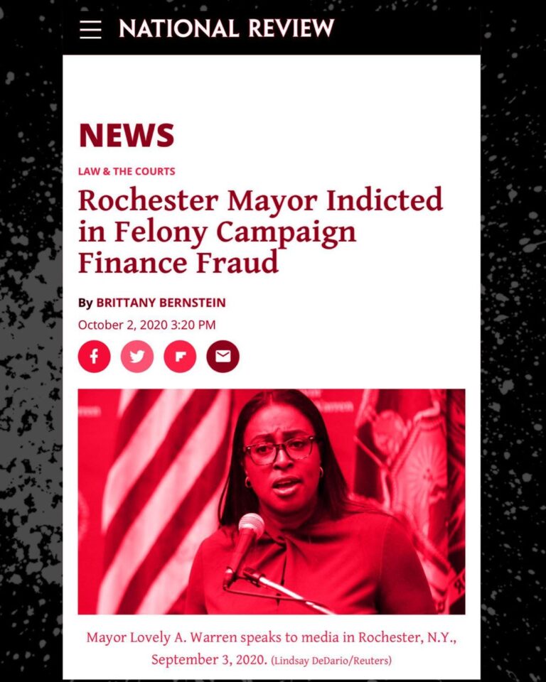 Read more about the article Rochester Mayor Indicted in Felony Campaign Finnance Fraud