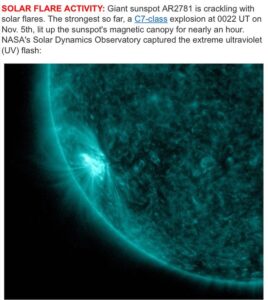 Read more about the article SPACE WEATHER 
A c7 you say?