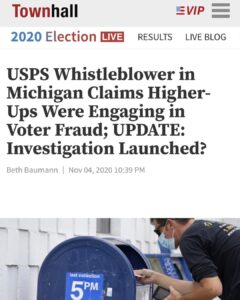 Read more about the article USPS Whistleblower in Michigan Claims Higher-Ups Were Engaging in Voter Fraud; UPDATE: Investigation Launched?