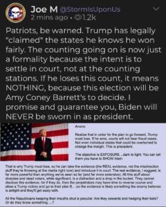 Read more about the article Patriots, be warned. Trump has legally “claimed” the states he knows he won fairly